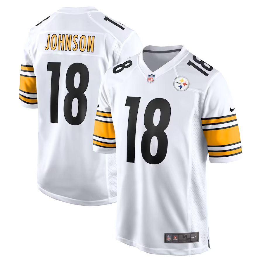 Men Pittsburgh Steelers #18 Diontae Johnson Nike White Game Player NFL Jersey